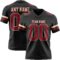 Black2944 Custom Black Cardinal-Cream Authentic Football Jersey