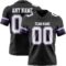 Black2950 Custom Black White Purple-Gray Authentic Football Jersey