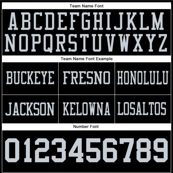 Custom Black Silver Authentic Football Jersey