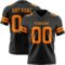 Black2961 Custom Black Bay Orange Authentic Football Jersey