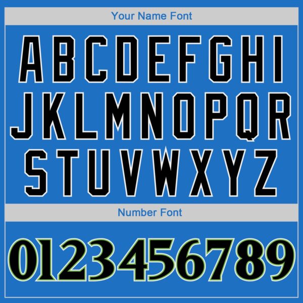 Custom Blue Black-Neon Green Authentic Throwback Basketball Jersey