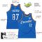 Custom Blue White-Navy Authentic Throwback Basketball Jersey