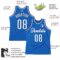 Custom Blue White-Navy Authentic Throwback Basketball Jersey