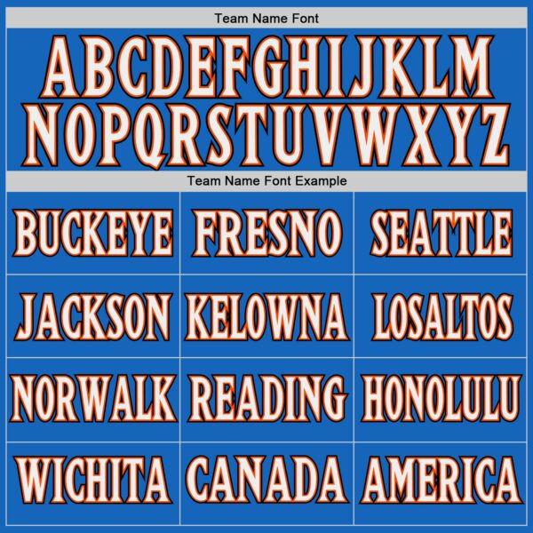 Custom Blue White-Orange Authentic Throwback Basketball Jersey