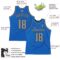 Custom Blue Gray-Black Authentic Throwback Basketball Jersey