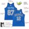 Custom Blue Gray-White Authentic Throwback Basketball Jersey