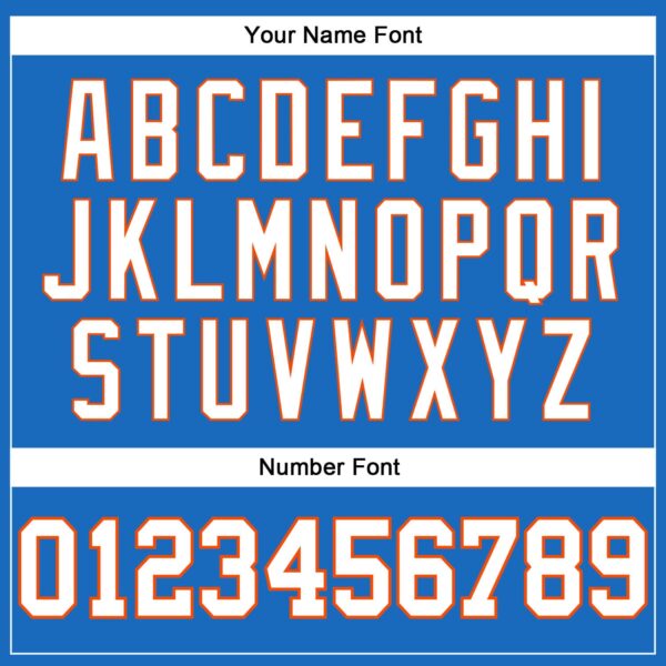 Custom Blue White-Orange Authentic Throwback Basketball Jersey