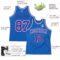 Custom Blue Purple-White Authentic Throwback Basketball Jersey