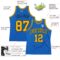 Custom Blue Gold-Black Authentic Throwback Basketball Jersey