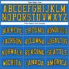 Custom Blue Gold-Black Authentic Throwback Basketball Jersey