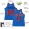 Custom Blue Red-Navy Authentic Throwback Basketball Jersey