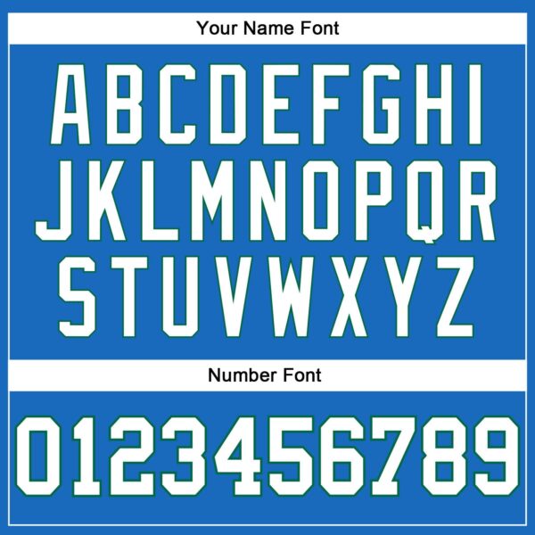 Custom Blue White-Kelly Green Authentic Throwback Basketball Jersey