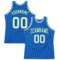 Custom Blue White-Kelly Green Authentic Throwback Basketball Jersey