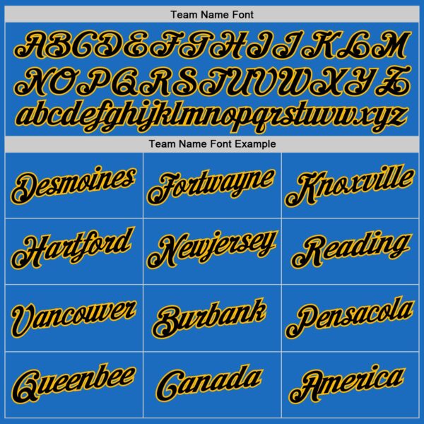 Custom Blue Black-Gold Authentic Throwback Basketball Jersey