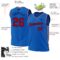 Custom Blue Red-Navy Authentic Throwback Basketball Jersey