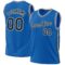 Custom Blue Black-White Authentic Throwback Basketball Jersey