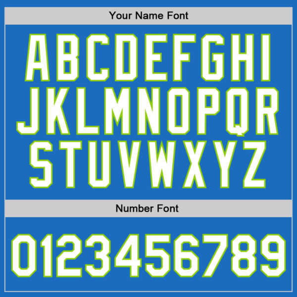 Custom Blue White-Neon Green Authentic Throwback Basketball Jersey