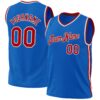 Custom Blue Red-White Authentic Throwback Basketball Jersey