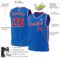 Custom Blue Red-White Authentic Throwback Basketball Jersey