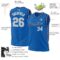 Custom Blue Gray-Navy Authentic Throwback Basketball Jersey
