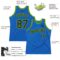 Custom Blue Black-Neon Green Authentic Throwback Basketball Jersey