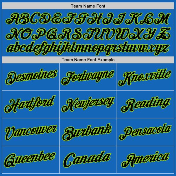 Custom Blue Black-Neon Green Authentic Throwback Basketball Jersey