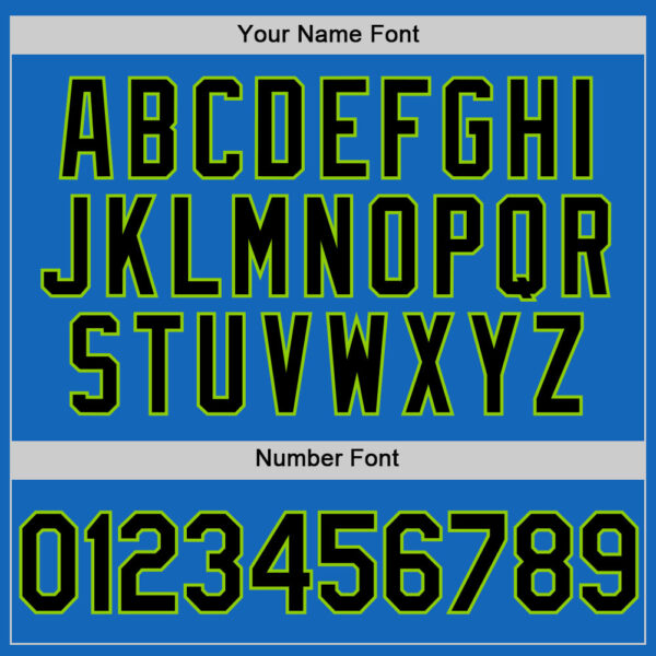 Custom Blue Black-Neon Green Authentic Throwback Basketball Jersey