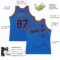 Custom Blue Navy-Orange Authentic Throwback Basketball Jersey