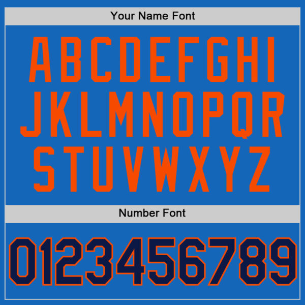 Custom Blue Navy-Orange Authentic Throwback Basketball Jersey