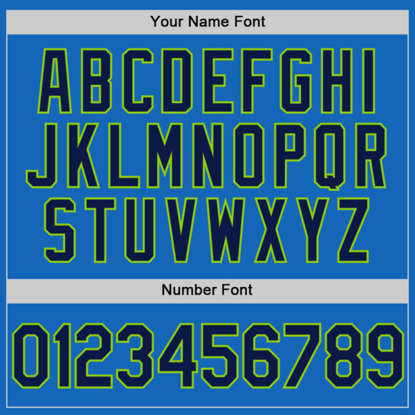 Custom Blue Navy-Neon Green Authentic Throwback Basketball Jersey