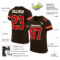 Brown0066-1 Custom Brown Red-Cream Mesh Authentic Football Jersey