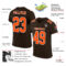 Brown0107-1_81fed0ea-f431-4bd3-b8a5-58fe25cc67a9 Custom Brown Orange-White Mesh Authentic Football Jersey