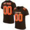 Brown0107_cfae708b-58e8-42e6-95e8-d9acb1c8ef77 Custom Brown Orange-White Mesh Authentic Football Jersey