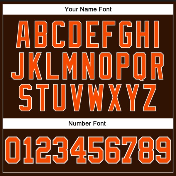 Custom Brown White Pinstripe Orange Authentic Basketball Jersey