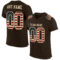 Brown0151 Custom Brown Vintage USA Flag-City Cream Mesh Authentic Football Jersey