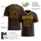 Brown0173-2 Custom Brown Gold-Black Authentic Football Jersey