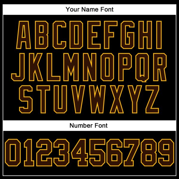 Custom Brown Gold-Black Authentic Football Jersey