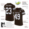 Custom Brown White Mesh Authentic Football Jersey