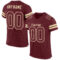 Burgundy0029 Custom Burgundy Burgundy-Cream Mesh Authentic Football Jersey