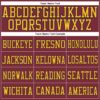 Custom Burgundy Navy-Gold Mesh Authentic Football Jersey