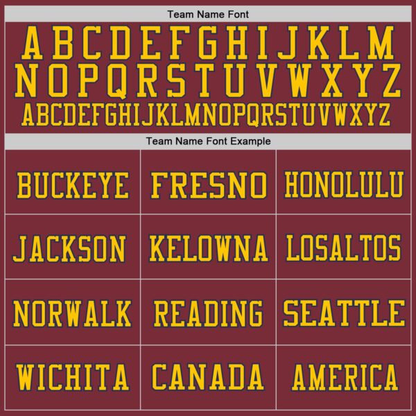 Burgundy0050-2 Custom Burgundy Navy-Gold Mesh Authentic Throwback Football Jersey