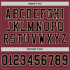 Custom Burgundy Black-Cream Mesh Authentic Football Jersey