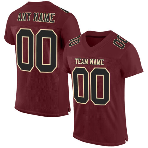 Burgundy0060_bd4cfa08-92a6-4fb0-93dd-78f8bed19291 Custom Burgundy Black-Cream Mesh Authentic Football Jersey