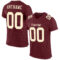 Burgundy0073 Custom Burgundy Cream Mesh Authentic Football Jersey
