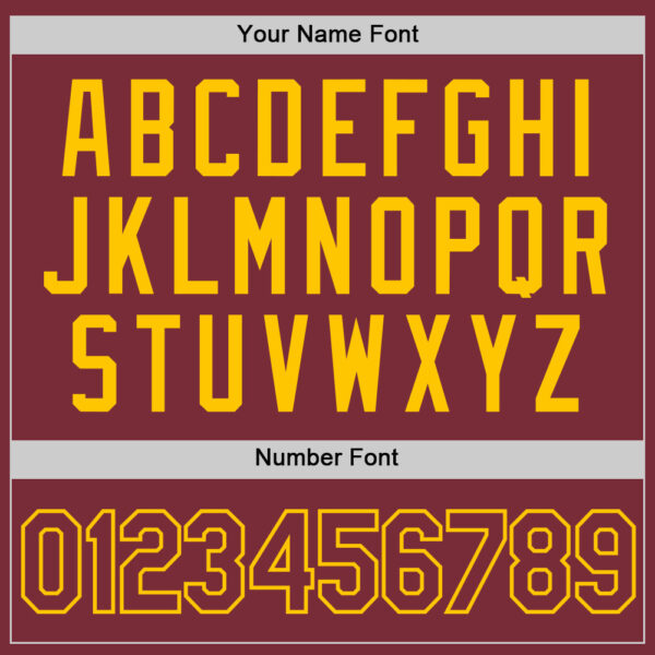 Custom Burgundy Yellow Authentic Baseball Jersey