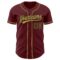 Custom Burgundy Black-Old Gold Authentic Baseball Jersey