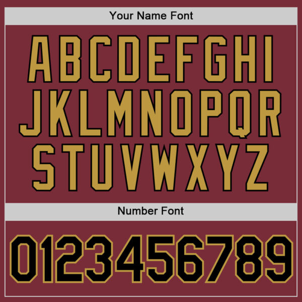 Custom Burgundy Black-Old Gold Authentic Baseball Jersey