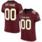 Burgundy0088 Custom Burgundy Cream-Black Mesh Authentic Football Jersey
