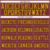 Custom Burgundy Gold-Black Mesh Authentic Football Jersey