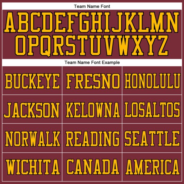 Custom Burgundy Gold-Black Mesh Authentic Football Jersey